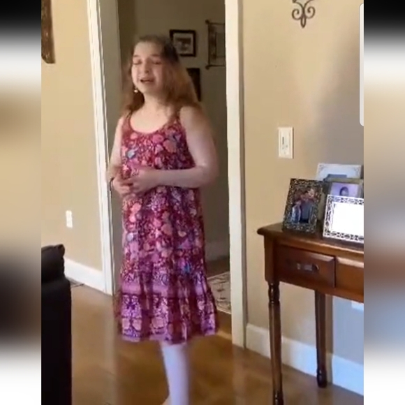 Women's Pink Boho Floral Sundress NWT Multicolored 1 Tier Adjustable Straps - Picture 8 of 9